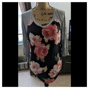 Le Clef floral top size XL